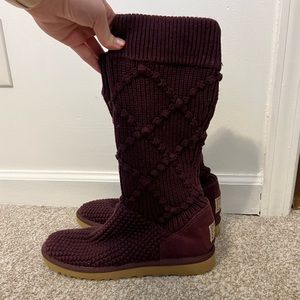Purple Knit UGG Boots